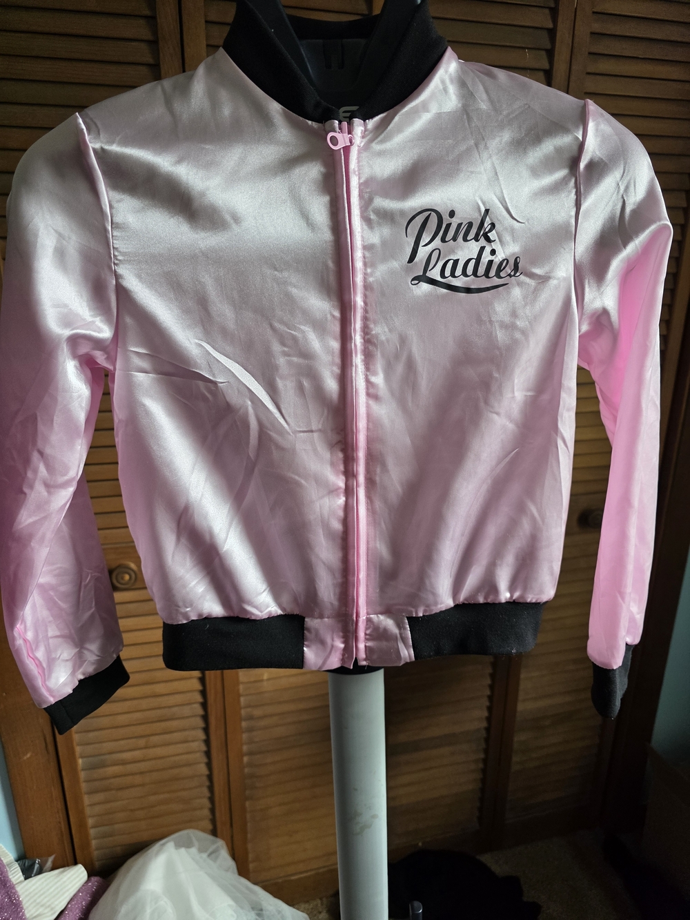 Satin Bomber Jacket Kids Costume - Pink Size Large 8-10